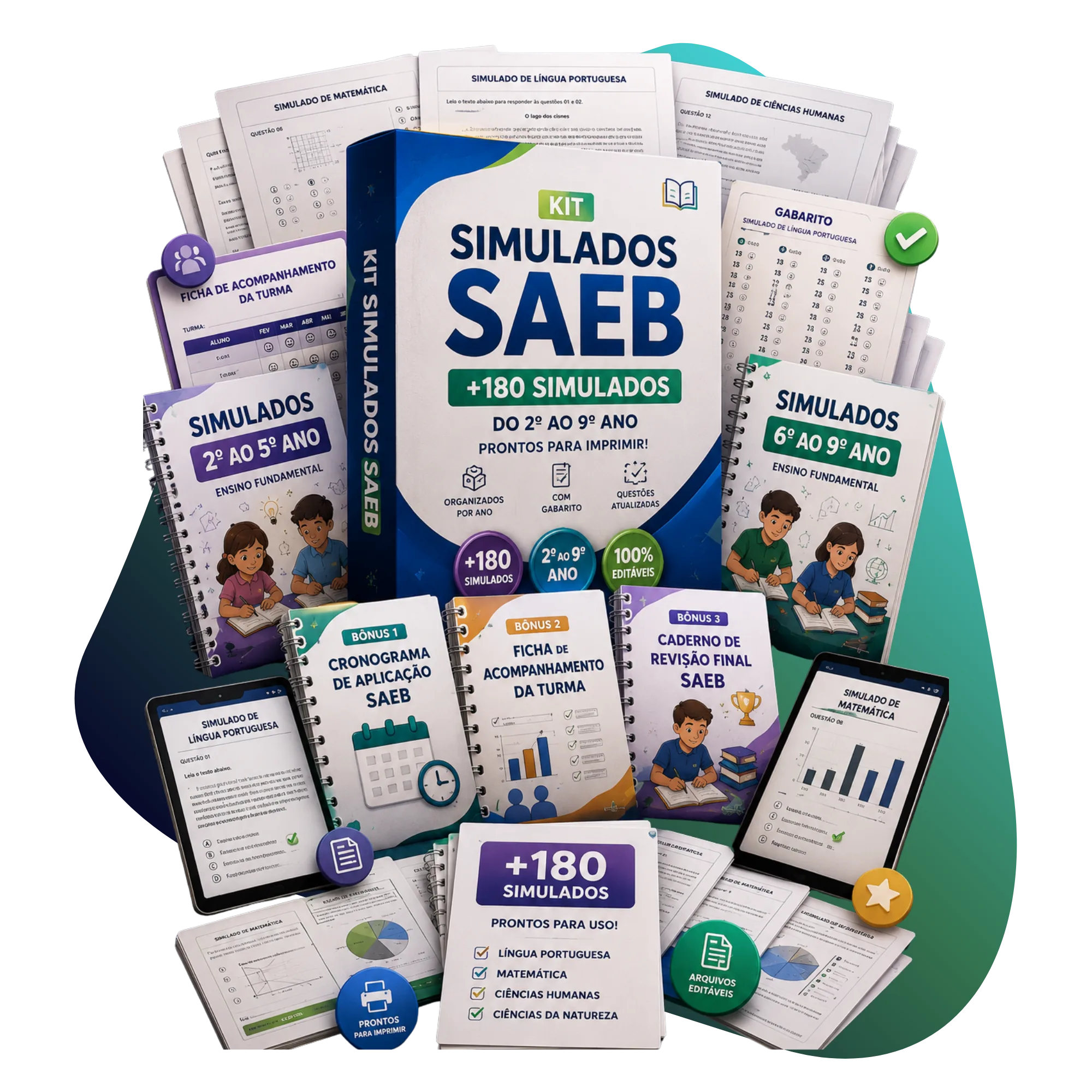 Kit Premium Simulados SAEB